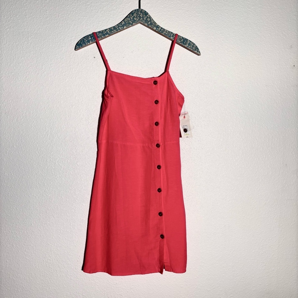 Billabong | fiesta pink fine nights mini dress flax blend - Picture 2 of 5